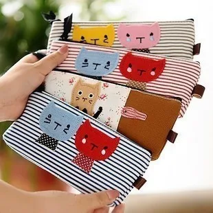 Free ship!1lot=12 pc! Cute little fresh cartoon cat Pencil Case Cosmetic storage Bag / stripes control cat canvas bag
Free ship!1lot=12 pc! Cute little fresh cartoon cat Pencil Case Cosmetic storage Bag / stripes control cat canvas bag