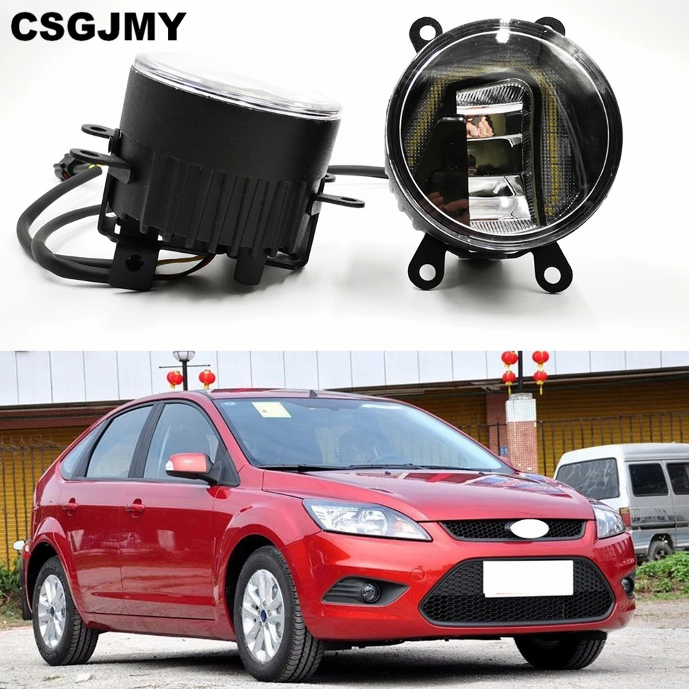 CSGJMY 2Pcs Fog Lamp Assembly Fog Light For Ford Focus 2/3 Fusion Fiesta Tourneo Transit 2001-2015 Led Fog Lights DRL Lamps
CSGJMY 2Pcs Fog Lamp Assembly Fog Light For Ford Focus 2/3 Fusion Fiesta Tourneo Transit 2001-2015 Led Fog Lights DRL Lamps