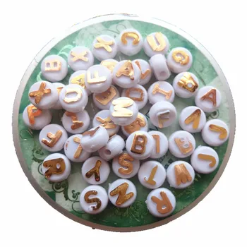 Free Shipping 2500PCS 5*8MM Flat Round Coin Shape White with Gold Color Letter Carved Acrylic Alphabet Initial Bracelet Beads
Free Shipping 2500PCS 5*8MM Flat Round Coin Shape White with Gold Color Letter Carved Acrylic Alphabet Initial Bracelet Beads