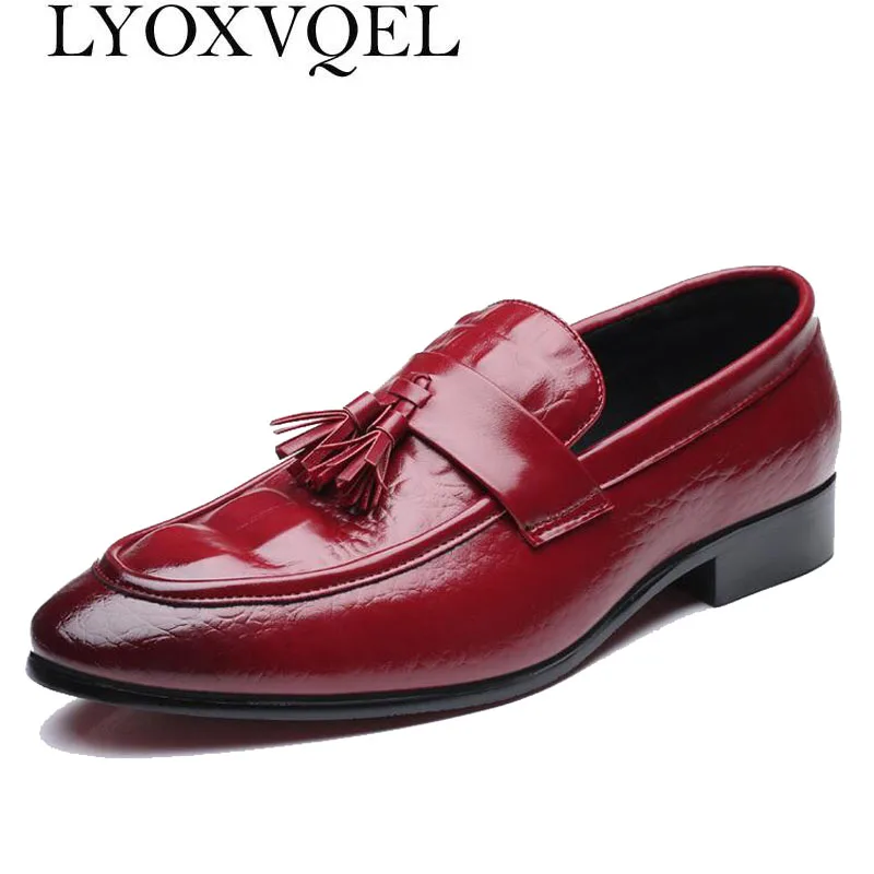 Men Dress shoes Pointed Toe Crocodile Pattern loafers Shoes Tassel Spring Autumn Men Party Wedding Shoes H19
Men Dress shoes Pointed Toe Crocodile Pattern loafers Shoes Tassel Spring Autumn Men Party Wedding Shoes H19