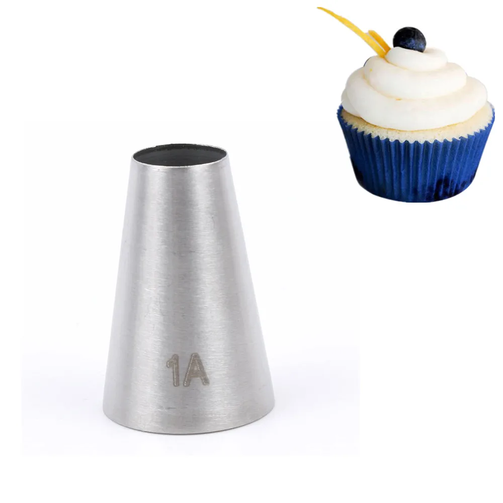 1A Large Round Metal Cake Cream Decoration Tip Stainless Steel Piping Icing Nozzle Baking Pastry Tools
1A Large Round Metal Cake Cream Decoration Tip Stainless Steel Piping Icing Nozzle Baking Pastry Tools