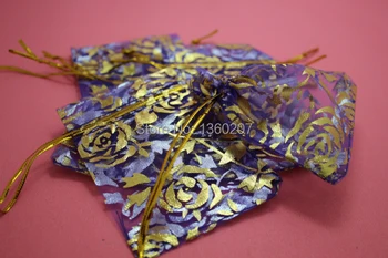 100pcs/lot purple gold roses Organza Bags 17x23cm Jewelry Packing Gift Pouches Wedding Voile Bag
100pcs/lot purple gold roses Organza Bags 17x23cm Jewelry Packing Gift Pouches Wedding Voile Bag