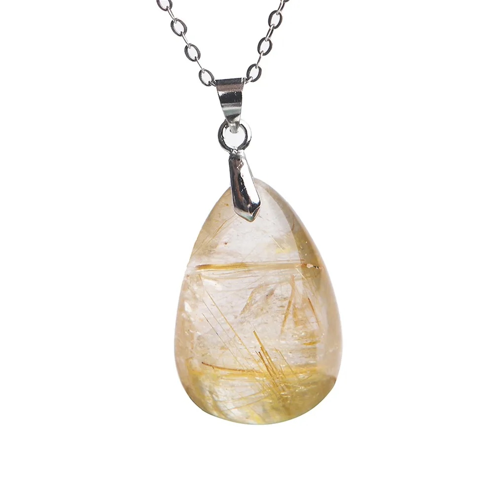 Genuine Water Drop Jewelry Pendant Natural Titanium Gold Rutilated Quartz Crystal Stone Pendants Necklace Women Gift 27*18*13mm
Genuine Water Drop Jewelry Pendant Natural Titanium Gold Rutilated Quartz Crystal Stone Pendants Necklace Women Gift 27*18*13mm