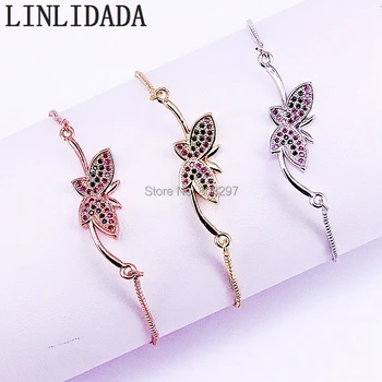 High Quality 10Pcs Fashion Copper Micro Pave CZ Butterfly Charm Connector Bracelets For Women
High Quality 10Pcs Fashion Copper Micro Pave CZ Butterfly Charm Connector Bracelets For Women