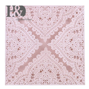 H&D 60Pcs/lot Romantic Pink Laser Cut Flowers Invitation Card Pearlcent Paper Wedding Invitation Cards Wedding Party Supplies
H&D 60Pcs/lot Romantic Pink Laser Cut Flowers Invitation Card Pearlcent Paper Wedding Invitation Cards Wedding Party Supplies