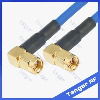 Double right angle connector SMA to RP-SMA male with RG402 RG141 RG-402 Coaxial Jumper blue cable 8inch 8" 20cm RF Low Loss Coax
Double right angle connector SMA to RP-SMA male with RG402 RG141 RG-402 Coaxial Jumper blue cable 8inch 8" 20cm RF Low Loss Coax