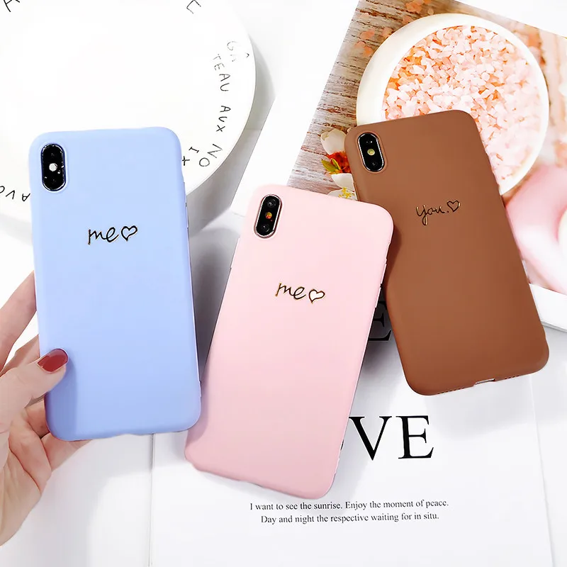 Love Heart Couple phone case for iPhone 6 6s 7 8 Plus Soft silicone anti-fall Simple Cover Cases for iphone X XS XS Max Capa
Love Heart Couple phone case for iPhone 6 6s 7 8 Plus Soft silicone anti-fall Simple Cover Cases for iphone X XS XS Max Capa
