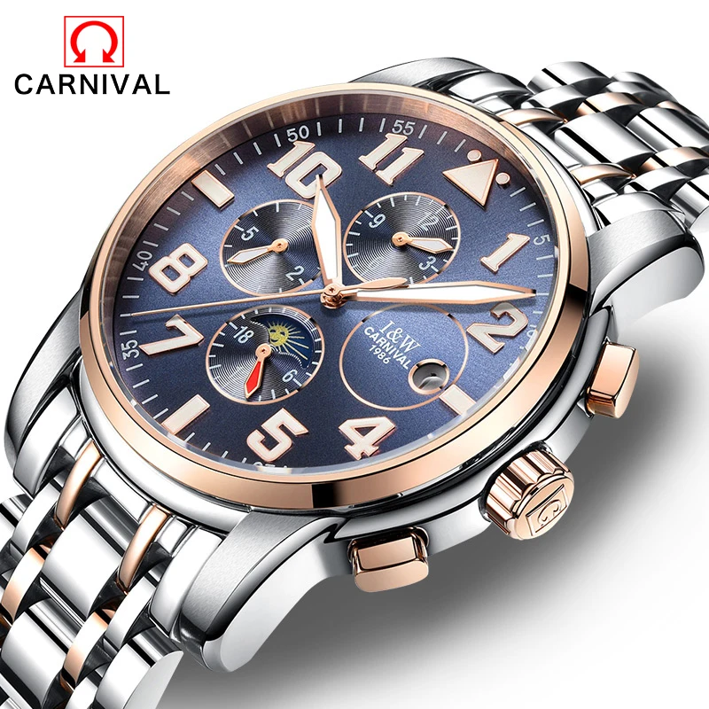 Automatic watch mens mechanical 2017 brand luxury CARNIVAL orologi tourbillon clock men sports watch military automatik watch
Automatic watch mens mechanical 2017 brand luxury CARNIVAL orologi tourbillon clock men sports watch military automatik watch