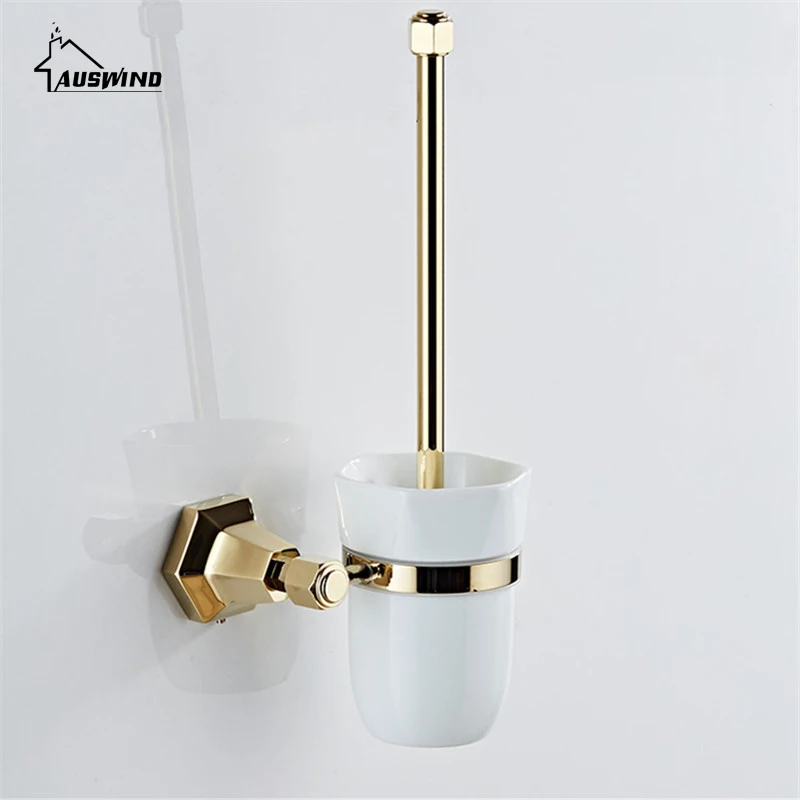 AUSWIND European soild brass Toilet brush holder vintage Hexagonal base polish gold or black oiled bronze bathroom accessories
AUSWIND European soild brass Toilet brush holder vintage Hexagonal base polish gold or black oiled bronze bathroom accessories