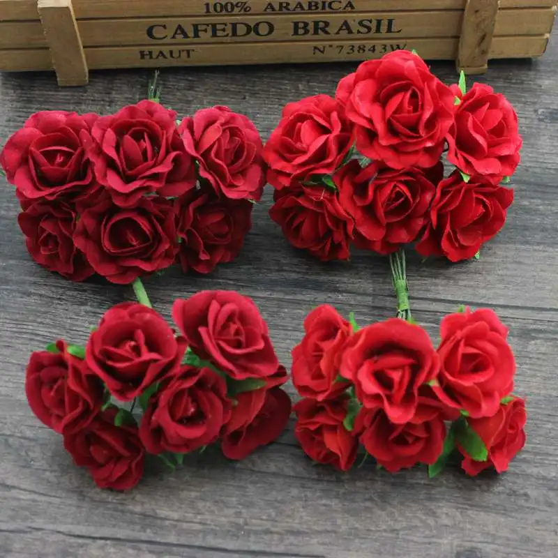 6 pcs 4cm Red Rose Flower Artificial Silk Flower Bouquet for Wedding DIY Scrapbooking Decoration Handmade Flower Garlands
6 pcs 4cm Red Rose Flower Artificial Silk Flower Bouquet for Wedding DIY Scrapbooking Decoration Handmade Flower Garlands