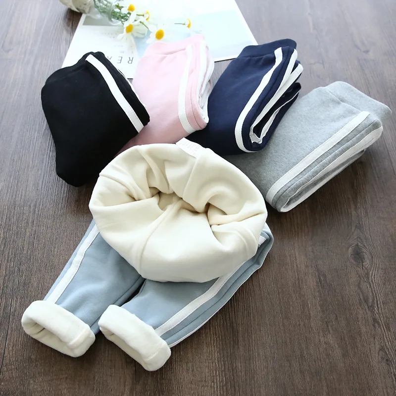 BibiCola baby boys winter pants children clothing casual cotton thick velvet trousers for kids sports warm | Детская одежда и