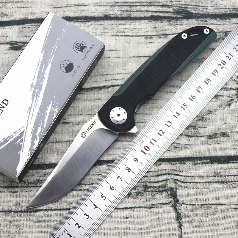 TIGEND CF1011 tactical folding knife D2 blade G10 + steel handle ball bearing outdoor camping multi-purpose hunting EDC tool
TIGEND CF1011 tactical folding knife D2 blade G10 + steel handle ball bearing outdoor camping multi-purpose hunting EDC tool
