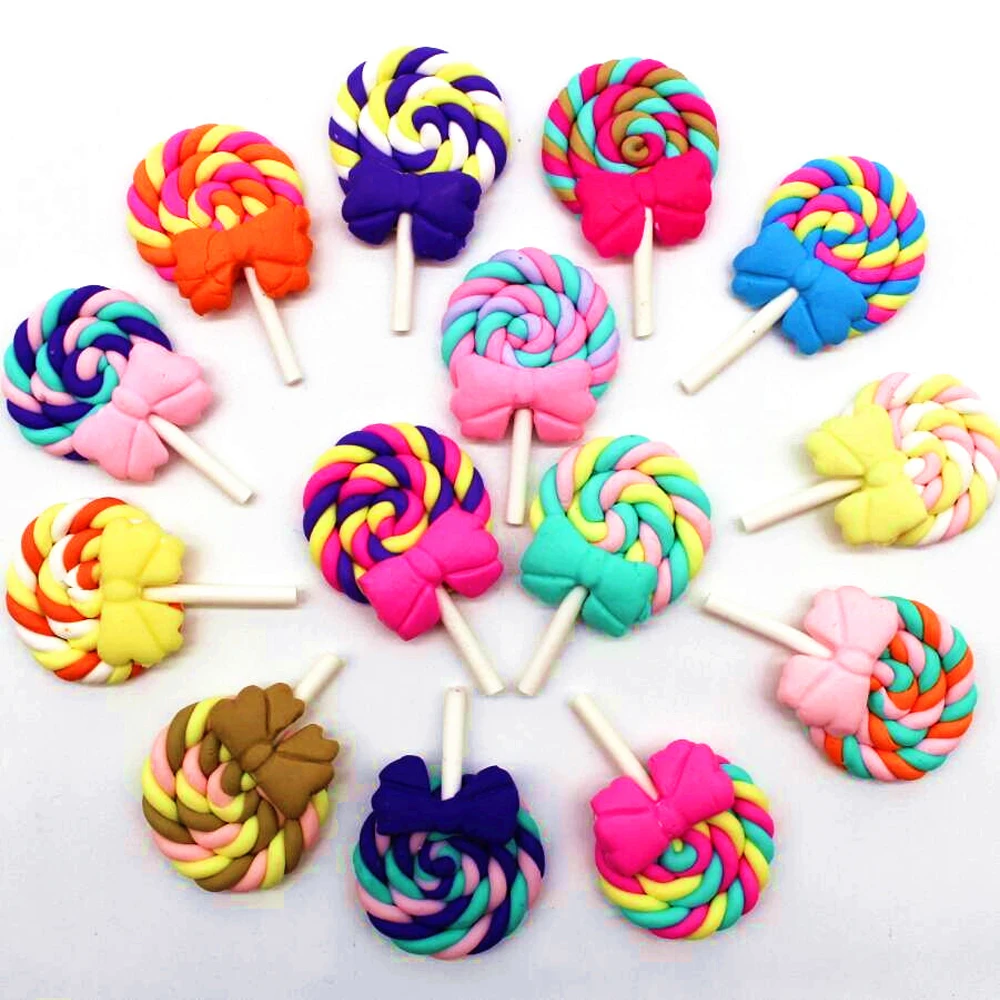 10 PCS 28 * 42 м м Soft clay lollipops DIY decorative accessories mix colorful candy
10 PCS 28 * 42 м м Soft clay lollipops DIY decorative accessories mix colorful candy