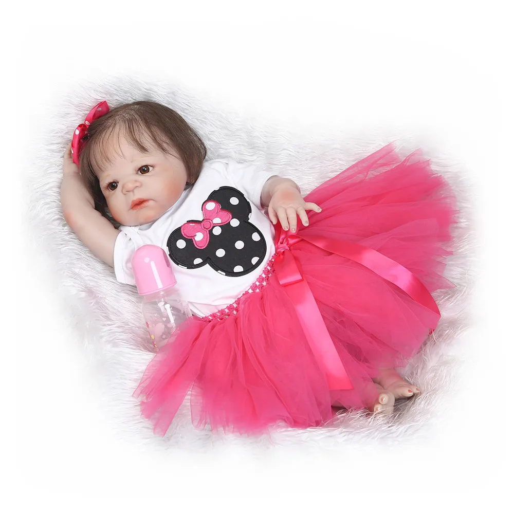 NPK girl doll reborn full body silicone reborn baby toy dolls gift 23" soft bebe alive reborn bonecas rooted hair
NPK girl doll reborn full body silicone reborn baby toy dolls gift 23" soft bebe alive reborn bonecas rooted hair