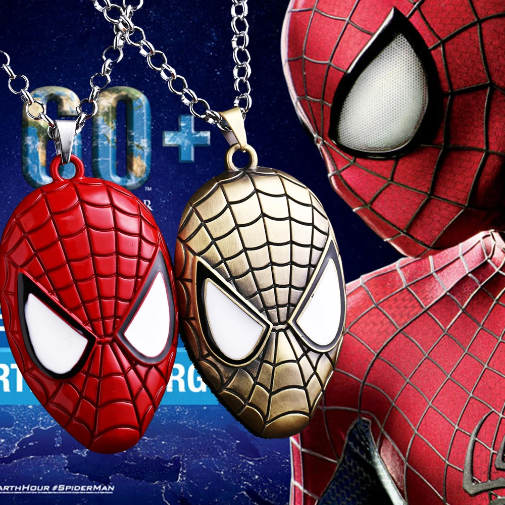 The Avengers Cartoon red&bronze Spider man mask Pendant Necklace long pendant Statement Necklace Metal collar Necklace Venom
The Avengers Cartoon red&bronze Spider man mask Pendant Necklace long pendant Statement Necklace Metal collar Necklace Venom