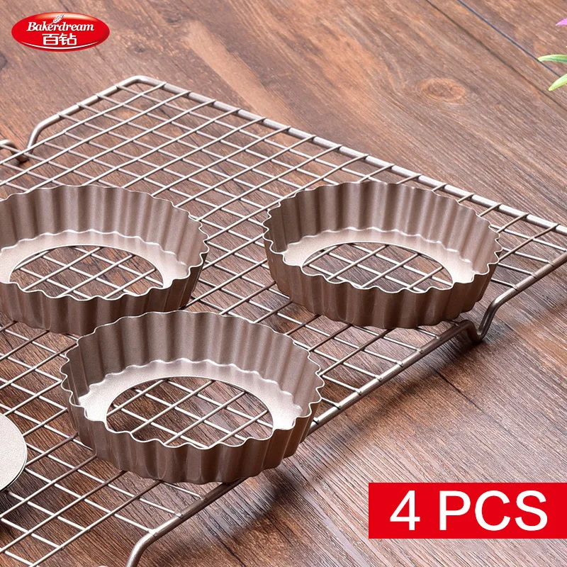 4pcs/8pcs Bakerdream 3.6 Inch Carbon Steel Tart Pan Nonstick Tart Tin with Removable Base Quiche Pan Cake Mold Round Pie Pan
4pcs/8pcs Bakerdream 3.6 Inch Carbon Steel Tart Pan Nonstick Tart Tin with Removable Base Quiche Pan Cake Mold Round Pie Pan