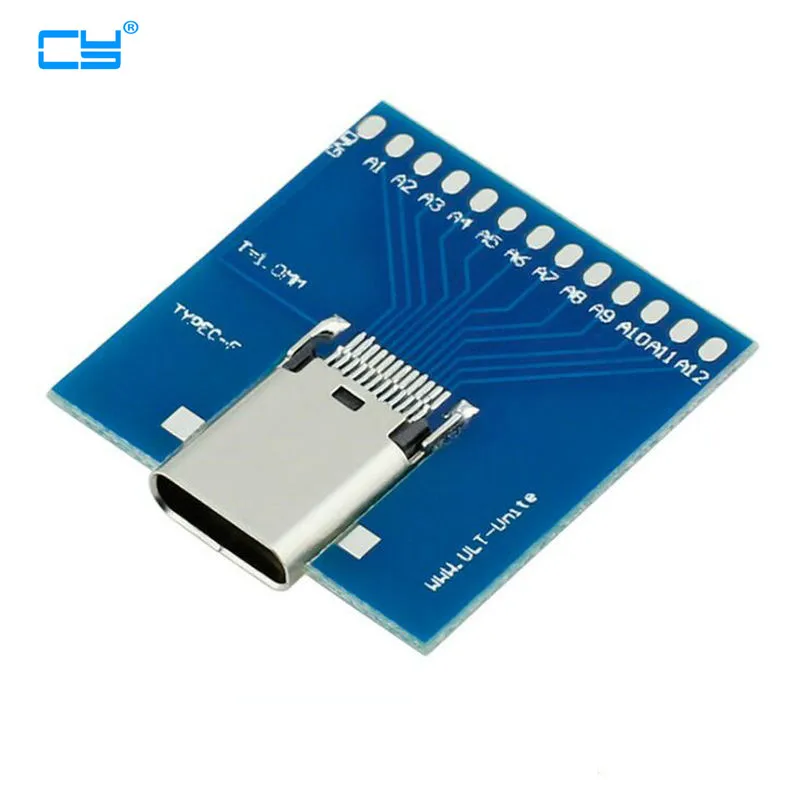 Высококачественный 24pin USB 3 1 Тип C гнездовой разъем соединитель SMT типа с печатной