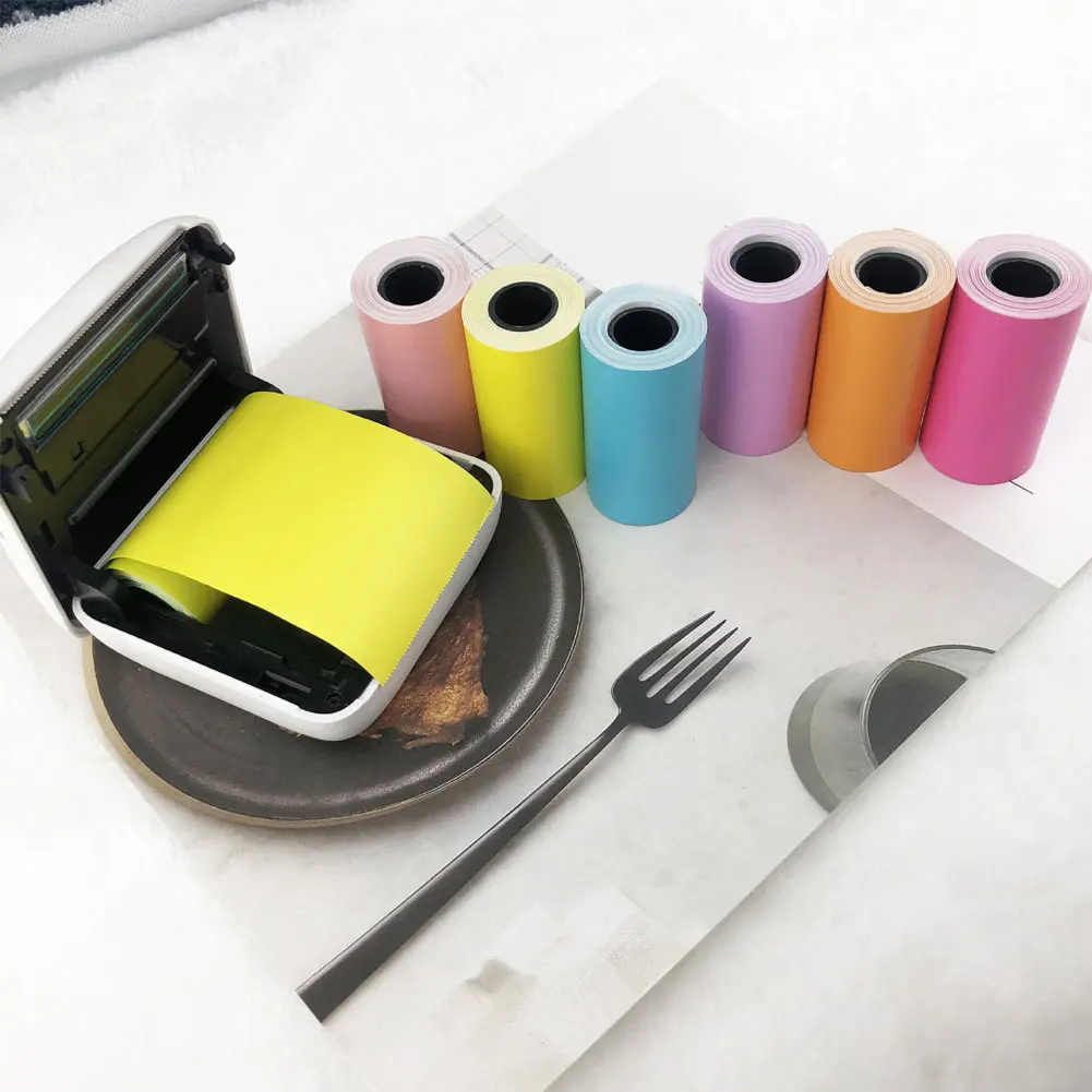 PAPERANG цветной 57x30 мм самоклеющиеся термонаклейки печатная бумага для бумажного