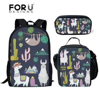 FORUDESIGNS Alpaca School Bags for Girls 3pcs/set Primary Schoolbag Children Cute Animal Sloth Printing School Backpack Kids Bag
FORUDESIGNS Alpaca School Bags for Girls 3pcs/set Primary Schoolbag Children Cute Animal Sloth Printing School Backpack Kids Bag