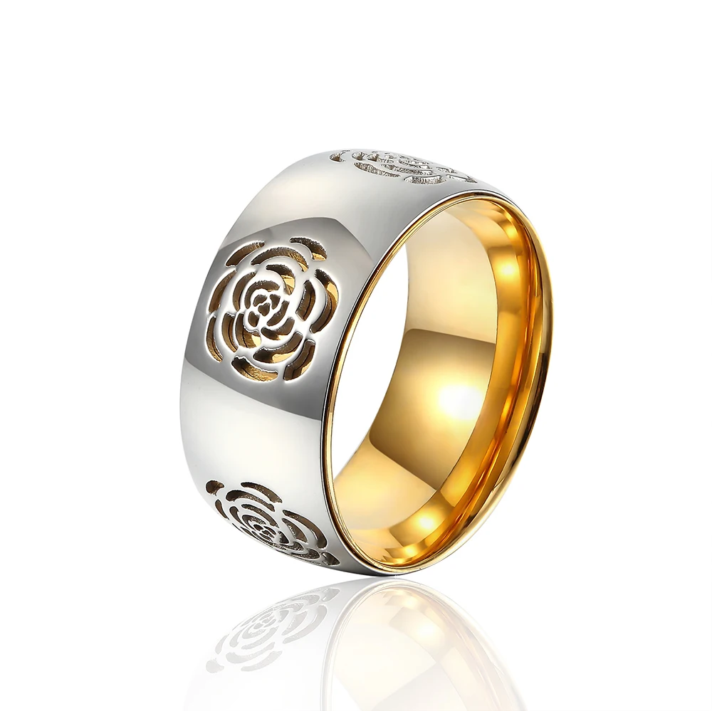 2017 Hot fashion 316L stainless steel plated gold Men personality style Hollow roses graphics rings Punk ring
2017 Hot fashion 316L stainless steel plated gold Men personality style Hollow roses graphics rings Punk ring