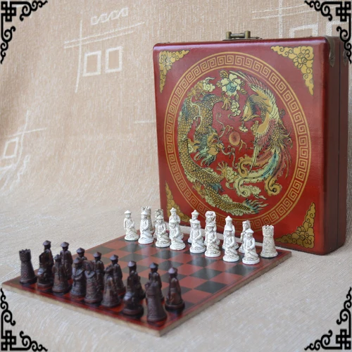 Chess Set Collection Souvenirs Vintage Chinese Terracotta Warriors Chess Set Chessman-Travel Flower Bird Board Nice Gift
Chess Set Collection Souvenirs Vintage Chinese Terracotta Warriors Chess Set Chessman-Travel Flower Bird Board Nice Gift