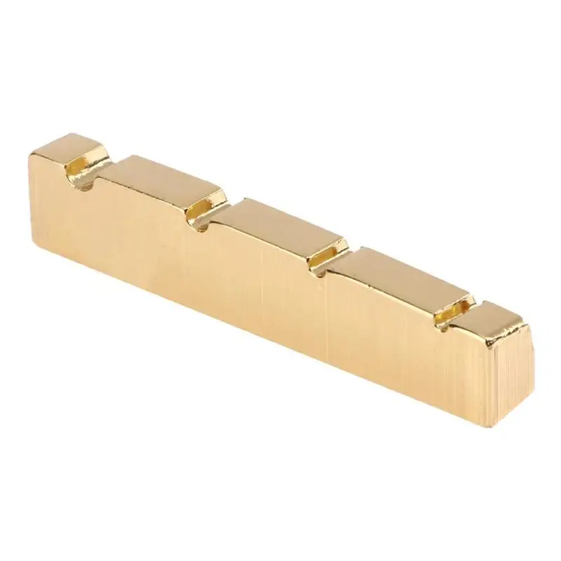 42mm Slotted Brass Metal String Nut for 4-String Electric Bass Guitar Professional Stringed Instruments Guitar Parts Accessories
42mm Slotted Brass Metal String Nut for 4-String Electric Bass Guitar Professional Stringed Instruments Guitar Parts Accessories