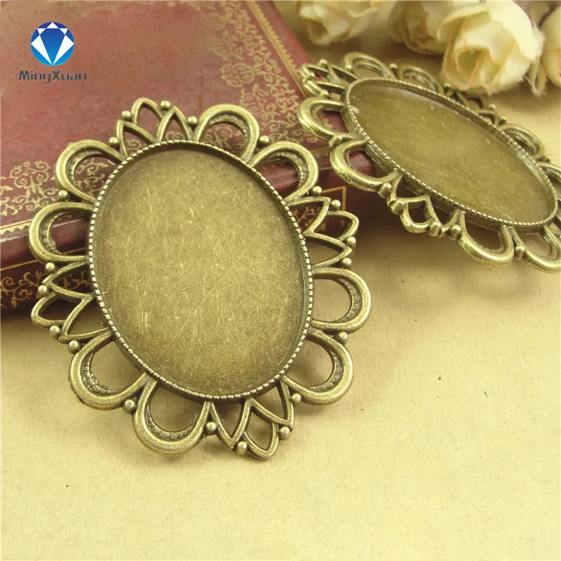 (5 set/lot) Antique Bronze Oval 30*40mm Cabochon Pendant Settings for DIY Necklace Jewelry Components
(5 set/lot) Antique Bronze Oval 30*40mm Cabochon Pendant Settings for DIY Necklace Jewelry Components