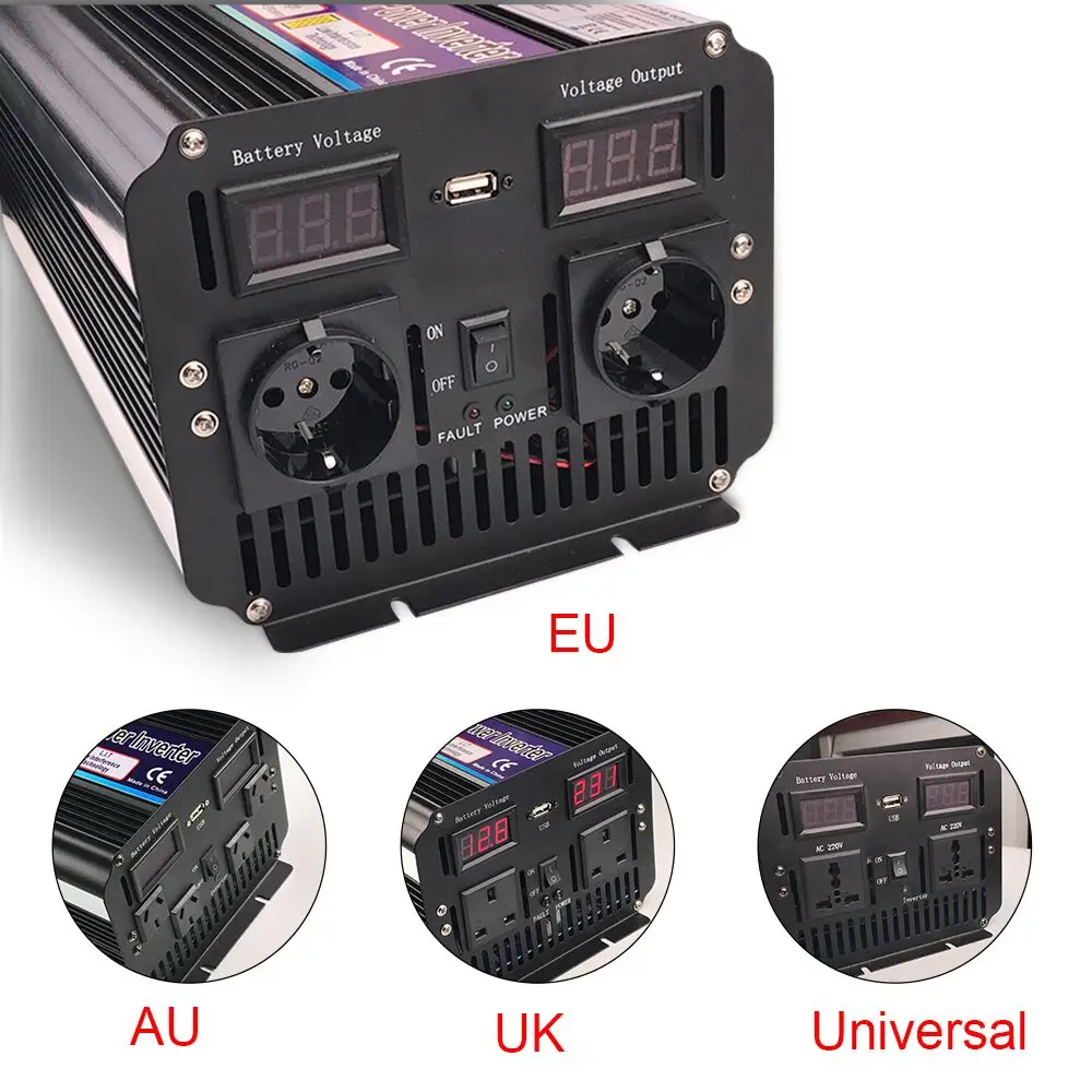 3000W/6000W 24V DC to 220V- 240V AC Modified sine wave power inverter with wireless remote control Double Socket
3000W/6000W 24V DC to 220V- 240V AC Modified sine wave power inverter with wireless remote control Double Socket