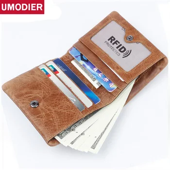 UMODIER Men And Women Business Credit Card Holder Blocking Rfid Wallet Crazy Horse Genuine Leather Purse Travel Card Wallets
UMODIER Men And Women Business Credit Card Holder Blocking Rfid Wallet Crazy Horse Genuine Leather Purse Travel Card Wallets