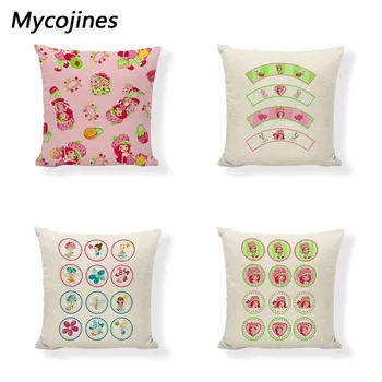 Sweet Strawberry Shortcake Cushion Cover 45*45 cm Linen Pillow Cases Home Girl Room Decorate Living Room Sofa Chair Decoration
Sweet Strawberry Shortcake Cushion Cover 45*45 cm Linen Pillow Cases Home Girl Room Decorate Living Room Sofa Chair Decoration