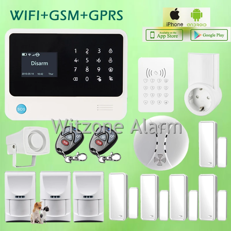 Hot Sale GS-G90B Wireless GPRS GSM WIFI Alarma Casa IOS Android APP controlled with Pet Immune PIR Sensor and Smart Power Socket
Hot Sale GS-G90B Wireless GPRS GSM WIFI Alarma Casa IOS Android APP controlled with Pet Immune PIR Sensor and Smart Power Socket
