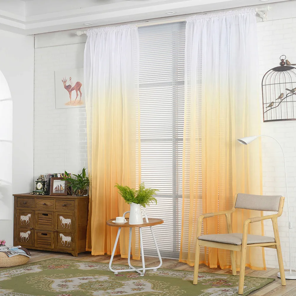 Ouneed Gradient Sheer Curtain Tulle Window Treatment Voile Drape Valance 1 Panel Fabric*23 curtains partition scarf
Ouneed Gradient Sheer Curtain Tulle Window Treatment Voile Drape Valance 1 Panel Fabric*23 curtains partition scarf