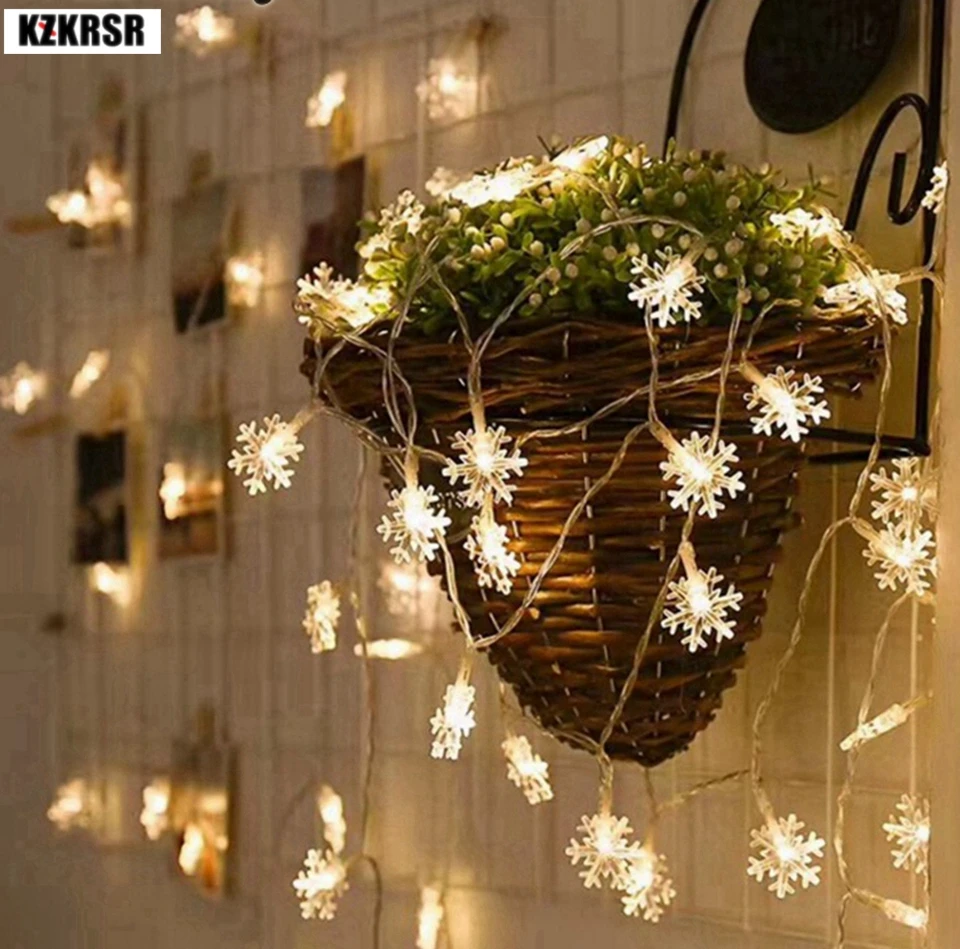 KZKRSR DC5V USB Powered 10M 60Leds Christmas Tree Snow Flakes Led String Fairy Light Xmas Party Home Indoor Lights Decoration
KZKRSR DC5V USB Powered 10M 60Leds Christmas Tree Snow Flakes Led String Fairy Light Xmas Party Home Indoor Lights Decoration