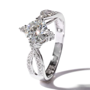 Classic Design TransGems 1 ct Carat Lab Grown Moissanite Real Diamonds Accents Wedding Rings Solid 14K White Gold Women Band
Classic Design TransGems 1 ct Carat Lab Grown Moissanite Real Diamonds Accents Wedding Rings Solid 14K White Gold Women Band