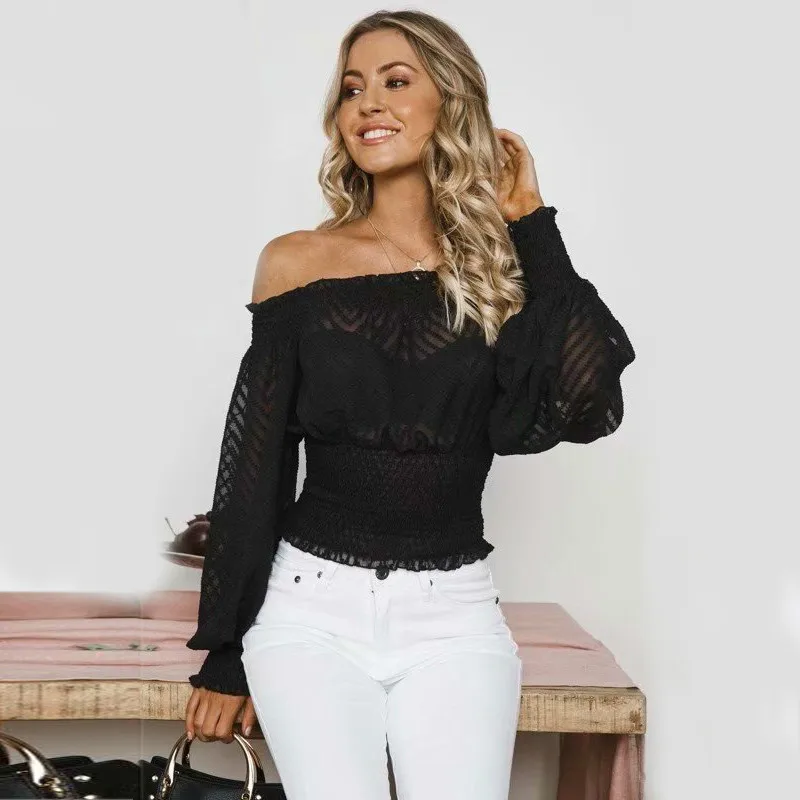 Black Sexy Transparent Blouse Women Shirt Long Sleeve Off Shoulder Chiffon Blouse Striped White Summer Ladies Tops
Black Sexy Transparent Blouse Women Shirt Long Sleeve Off Shoulder Chiffon Blouse Striped White Summer Ladies Tops