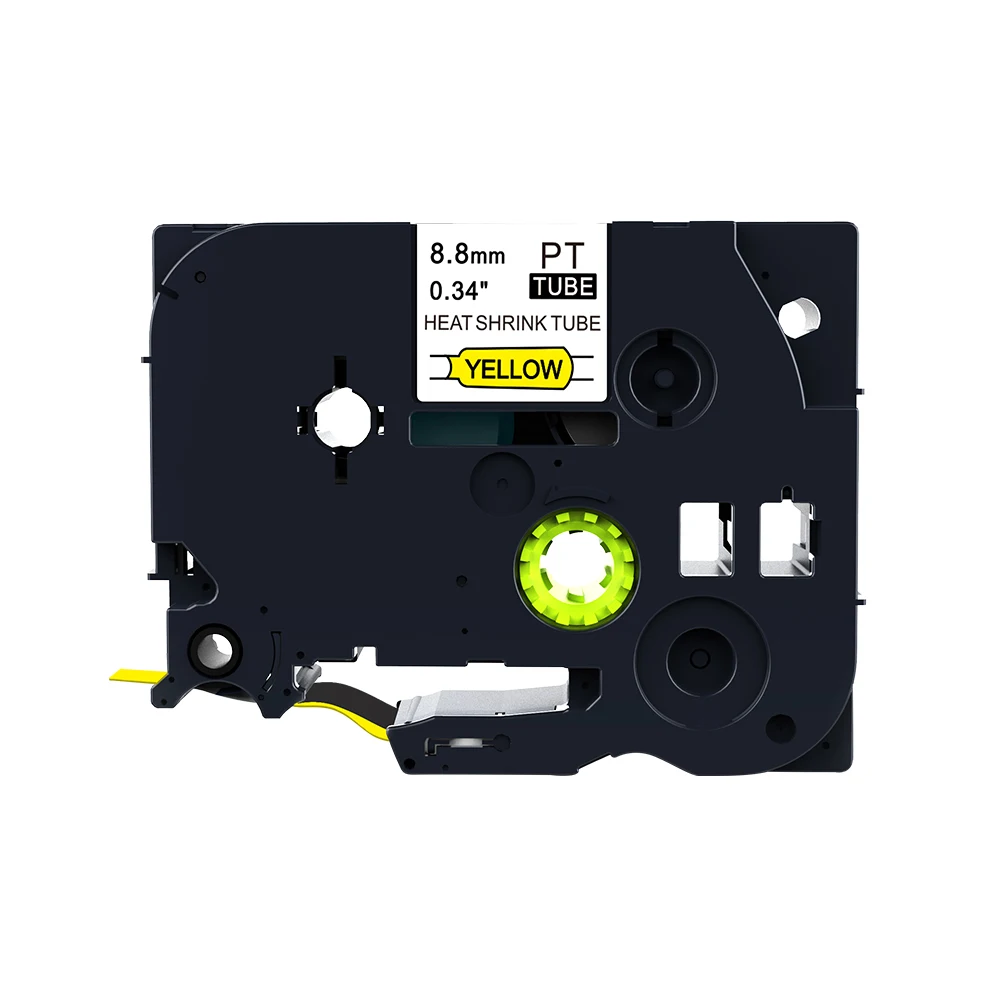 10 Pack совместимая TZ этикетка термоусадочная трубчатая лента HSe 621 8 мм черная на