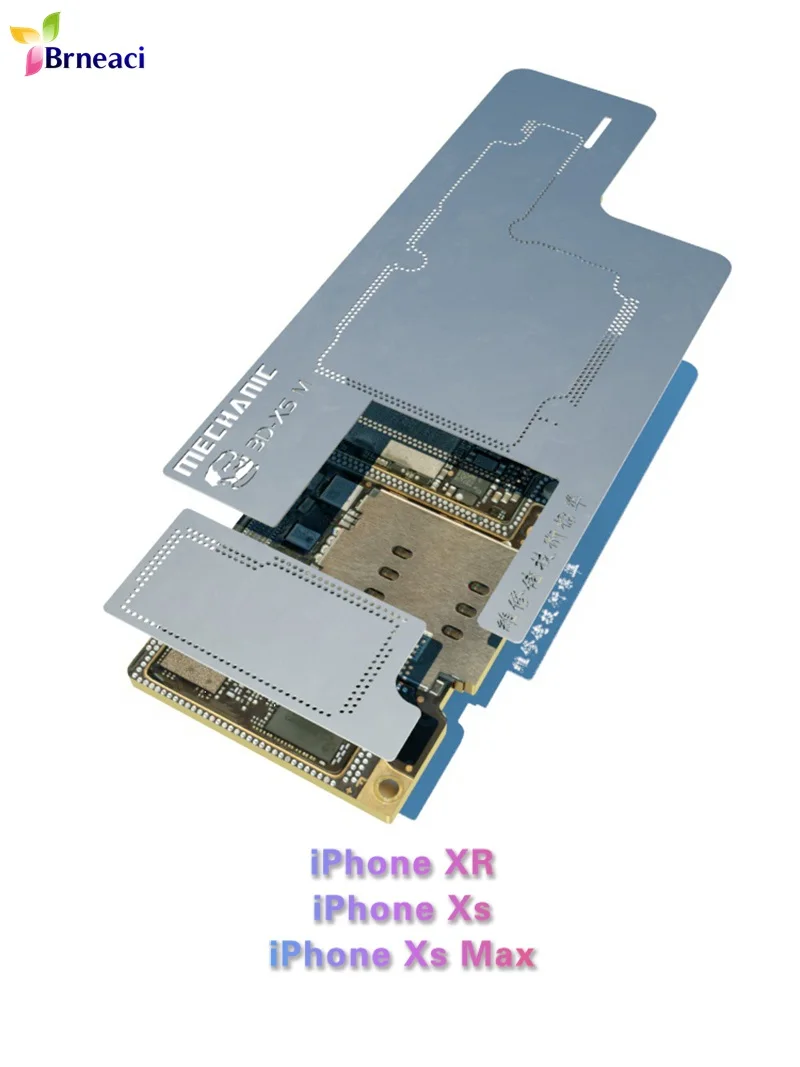 MECHANIC precision plant tin steel net for iPhone XS XR XSMAX BGA Reballing Stencil Kit Motherboard Middle Layer Planting Tin
MECHANIC precision plant tin steel net for iPhone XS XR XSMAX BGA Reballing Stencil Kit Motherboard Middle Layer Planting Tin