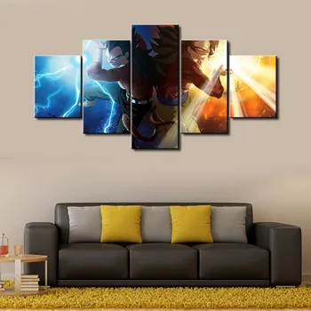 Unframed High Quality 5 Pieces Wall Paintings DBZ Super Saiyan 4 Cuadros HD Printed on Canvas Modern Living Room Home Decoration
Unframed High Quality 5 Pieces Wall Paintings DBZ Super Saiyan 4 Cuadros HD Printed on Canvas Modern Living Room Home Decoration