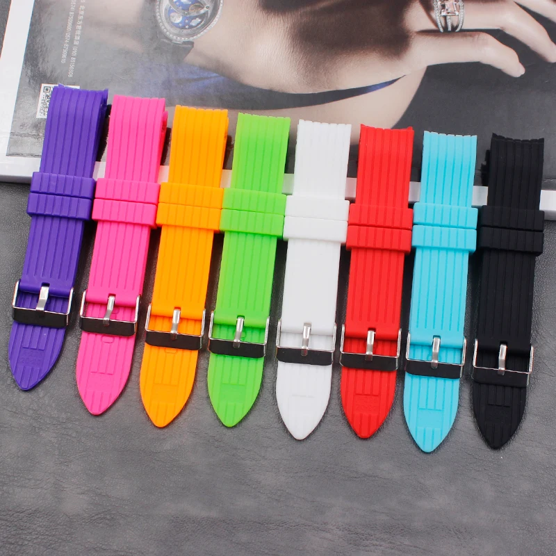 Watch accessories 20 mm silicone rubber strap men and women sports casual waterproof curved strap bucklee
Watch accessories 20 mm silicone rubber strap men and women sports casual waterproof curved strap bucklee