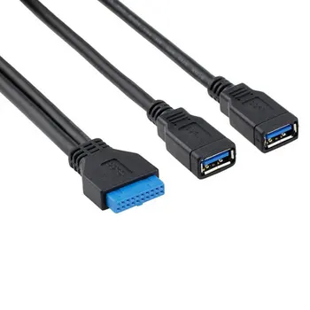 PC Computer DIY Motherboard Mainboard 19Pin USB3.0 Female to 2 Port USB 3.0 A Female Data Cable
PC Computer DIY Motherboard Mainboard 19Pin USB3.0 Female to 2 Port USB 3.0 A Female Data Cable