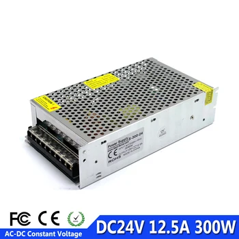 Single Output Switching Power Supply DC24V 12.5A 300W Led Driver Transformer 220v 110v AC to fonte 24V For Led Strip light Print
Single Output Switching Power Supply DC24V 12.5A 300W Led Driver Transformer 220v 110v AC to fonte 24V For Led Strip light Print