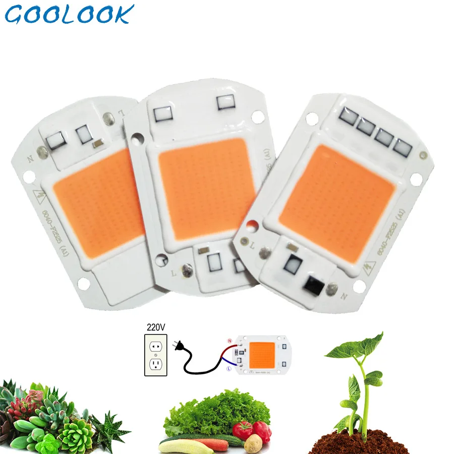 Led Grow Chip 5w 10w 20w 30w 50w 220V cob grow light chip full spectrum 380nm-840nm for Indoor Plant Seedling Grow and Flower
Led Grow Chip 5w 10w 20w 30w 50w 220V cob grow light chip full spectrum 380nm-840nm for Indoor Plant Seedling Grow and Flower