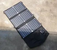 21W Portable Solar Charger Foldable Solar Mobile Charger For iPhone/Power Bank Dual USB High Efficiency & Quality Free Shipping