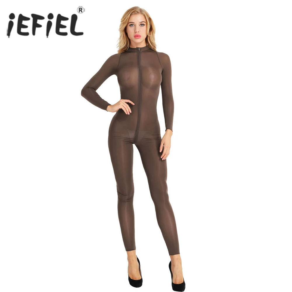 iEFiEL Sexy Women Lingerie Night Parties Clubwear Wetlook See-through Zipper Sheer Smooth Open Crotch Bodycon Bodysuit Jumpsuit
iEFiEL Sexy Women Lingerie Night Parties Clubwear Wetlook See-through Zipper Sheer Smooth Open Crotch Bodycon Bodysuit Jumpsuit