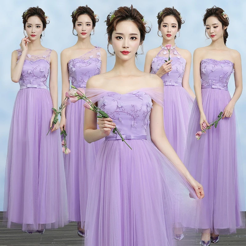 

Sweet Memory violet Bridesmaid Dresses Bride sister prom dress champagne gray dress SW0014 factory promotion