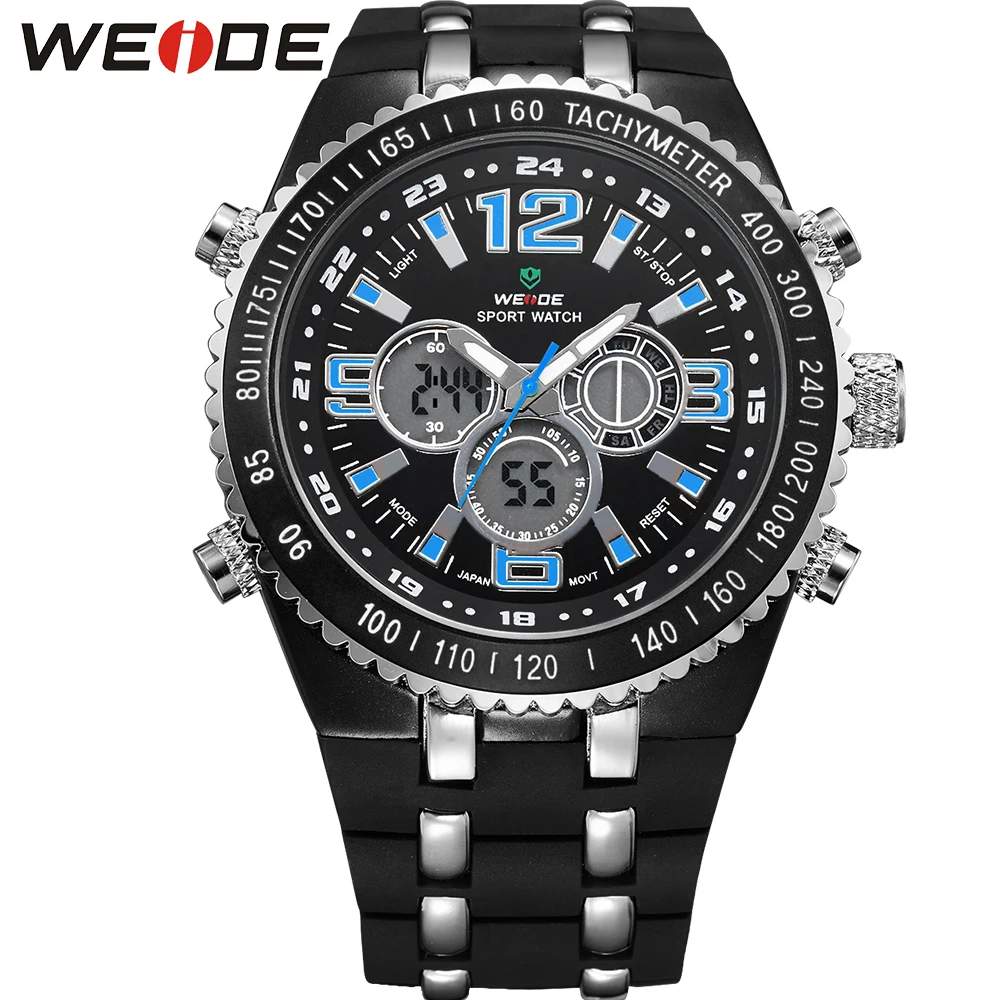 WEIDE New Brand Fashion Men Sports Watches Mens Quartz LCD Dual Movement Big Dial Analog Digital Display 3ATM Waterproof Watch WEIDE New Brand Fashion Men Sports Watches Mens Quartz LCD Dual Movement Big Dial Analog Digital Display 3ATM Waterproof Watch<br><br>Aliexpress