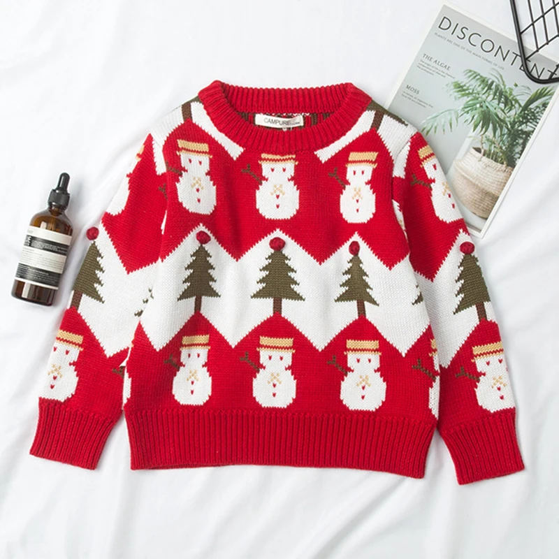 Christmas Baby Girls Sweater Autumn Spring Kids Knitwear Boys Pullover Sweater Snowman Knitted Sweater Children's Clothing
Christmas Baby Girls Sweater Autumn Spring Kids Knitwear Boys Pullover Sweater Snowman Knitted Sweater Children's Clothing
