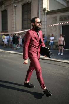 Burgundy Men Suit For Wedding Formal Occation 3Pieces(Jacket+Pants+Vest+Tie) Custom Made Terno Masculino Slim Fit Tuxedo Blazer
Burgundy Men Suit For Wedding Formal Occation 3Pieces(Jacket+Pants+Vest+Tie) Custom Made Terno Masculino Slim Fit Tuxedo Blazer