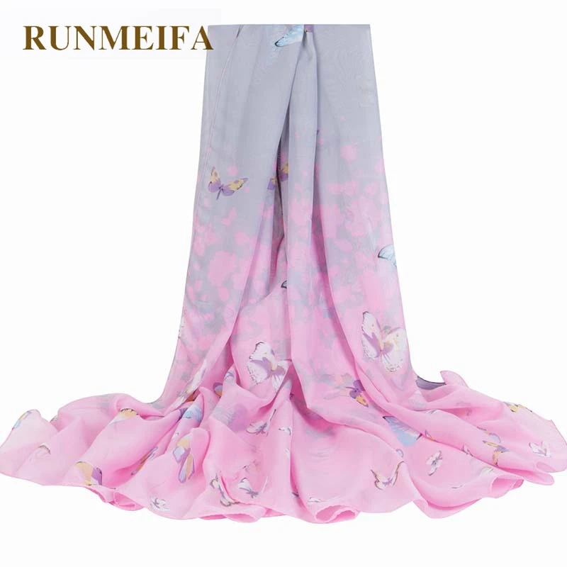 RUNMEIFA Beach Scarf Summer Chiffon Butterfly Print Silk Scarf Oversize Sunscreen Pareo Beach Shawl Female Luxury Brand Scarves
RUNMEIFA Beach Scarf Summer Chiffon Butterfly Print Silk Scarf Oversize Sunscreen Pareo Beach Shawl Female Luxury Brand Scarves