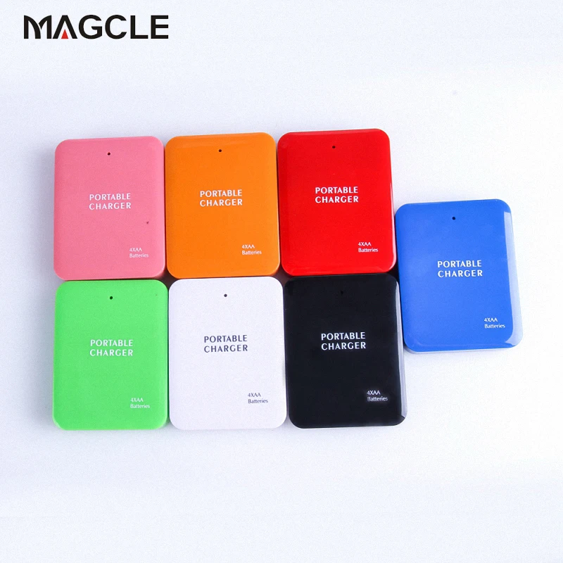 Powerbank 4X AA Battery Emergency USB Power Bank Charger Portable Charger for Phone Colorful Various 10pcs/lot
Powerbank 4X AA Battery Emergency USB Power Bank Charger Portable Charger for Phone Colorful Various 10pcs/lot